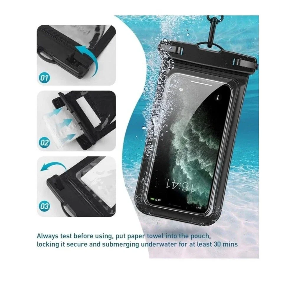 Waterproof Phone Pouch, with Inside Card Bag, Large Waterproof Case